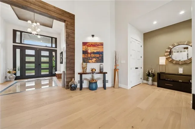 a view of a livingroom with furniture