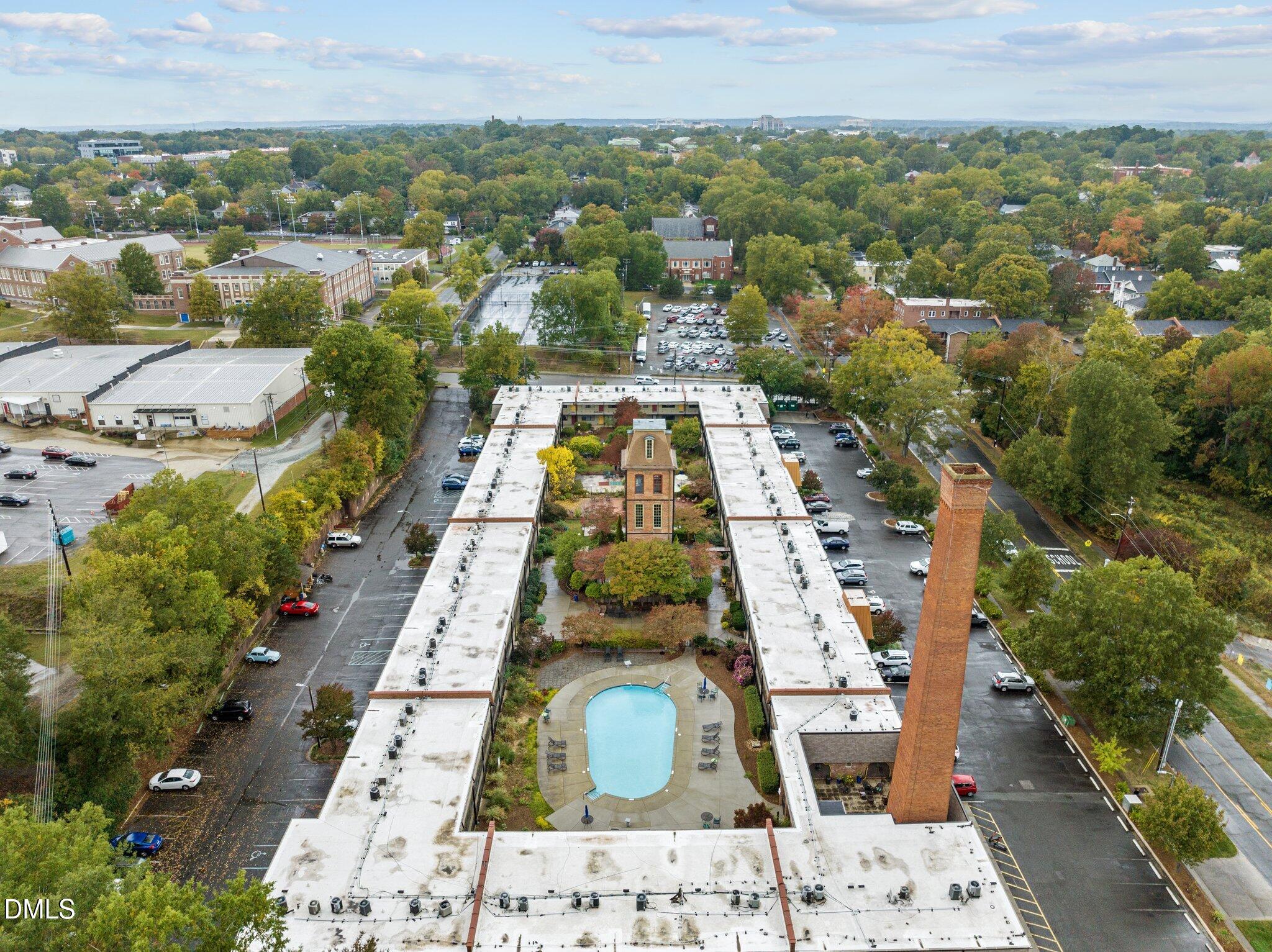 807 West Trinity Avenue, Unit 153 Durham, NC 27701 - Photo 35 of 39 an aerial view of a residential houses