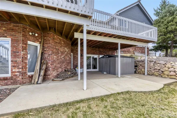 a view of a house with a patio