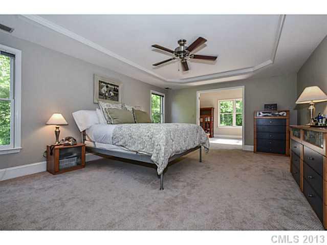 700 Beacon Knoll Lane Fort Mill, SC 29708 - Photo 10 of 16 a spacious bedroom with a bed a chandelier and a couch