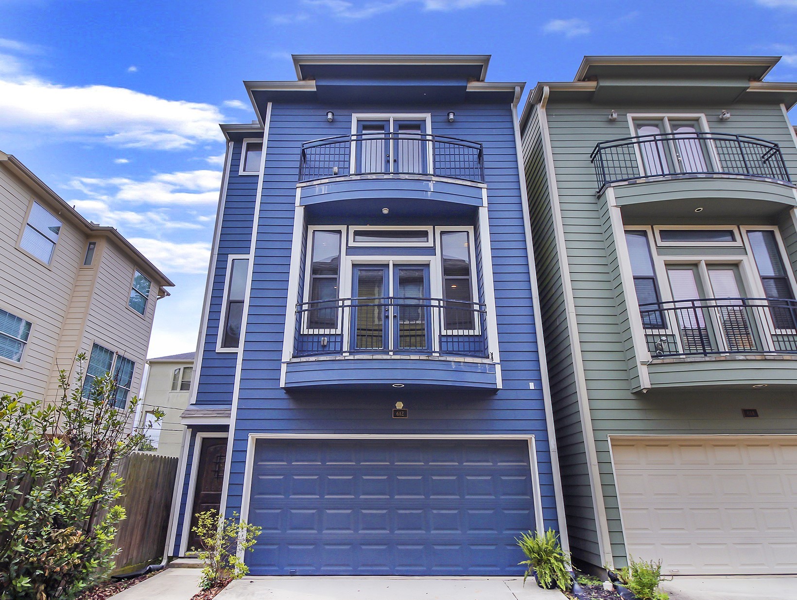 a front view of a house