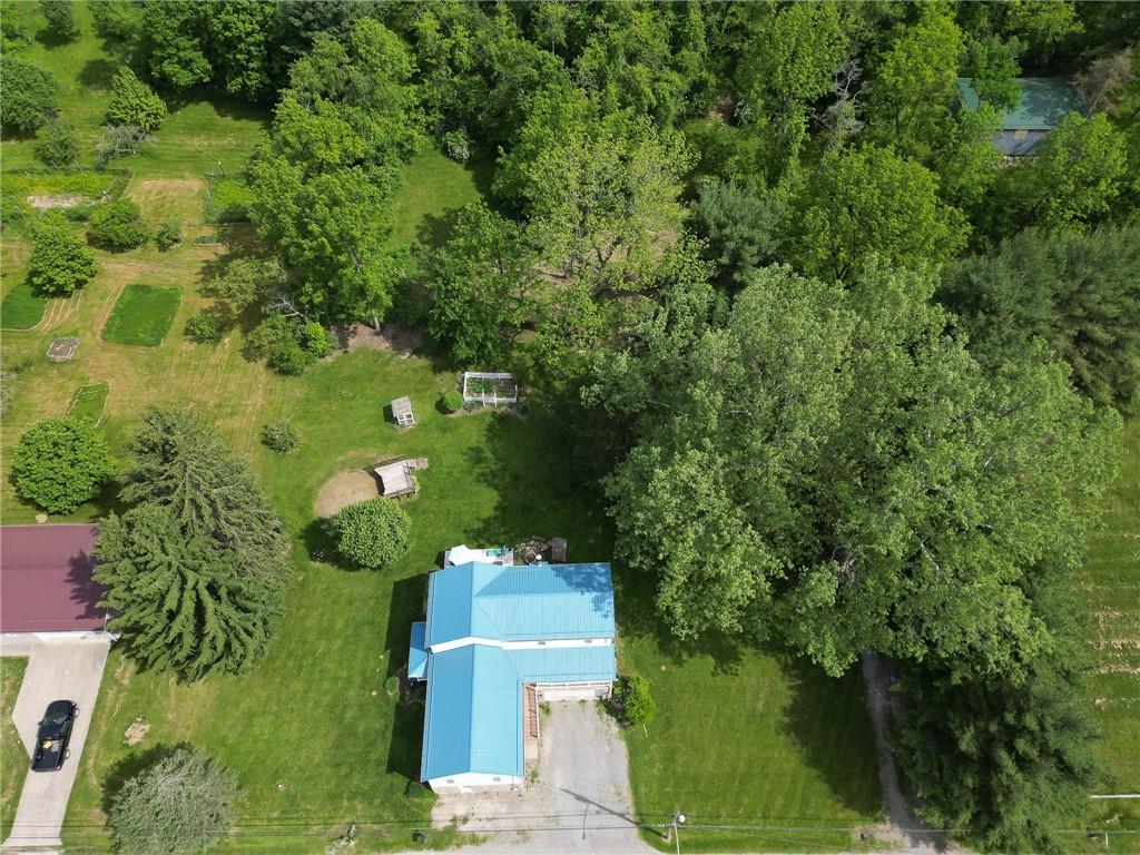 424 Joffre Cherry Valley Road Burgettstown, PA 15021 - Photo 13 of 40 an aerial view of a house with a yard basket ball court and outdoor seating