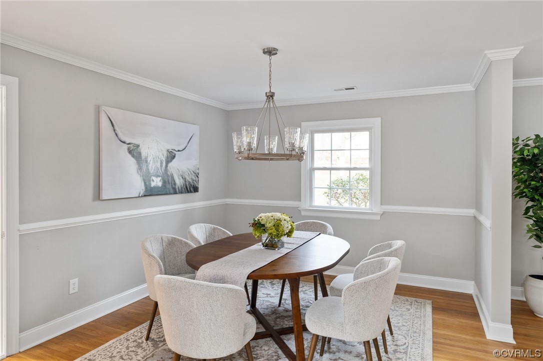 1818 Bloomfield Road Richmond, VA 23225 - Photo 16 of 45 a view of a dining room with furniture window and wooden floor