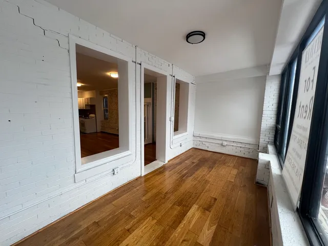 a view of hallway with stairs