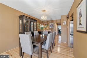 503 Bonsall Avenue Lansdowne, PA 19050 - Photo 7 of 24 a dining room with furniture a chandelier and wooden floor