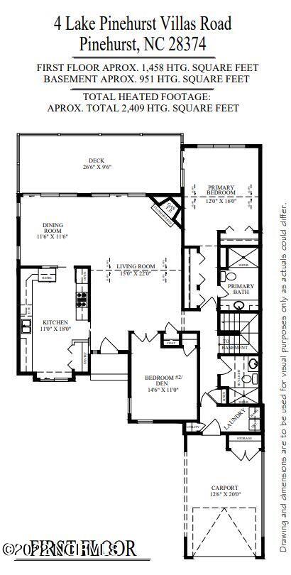4 Lake Pinehurst Villas Road Pinehurst, NC 28374 - Photo 55 of 56 Floor plan - main level
