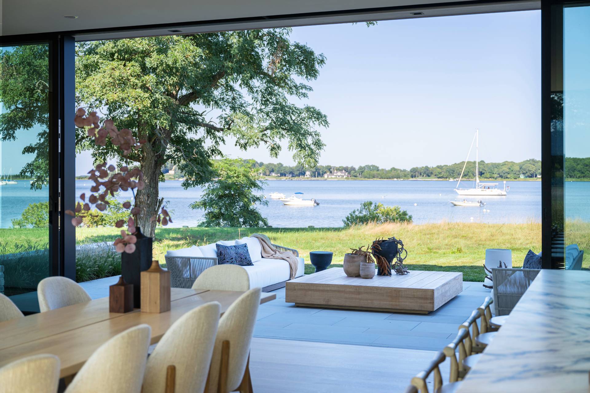 1 Pandion Road Shelter Island, NY 11964 - Photo 8 of 32 a view of a balcony with lake view and a ocean view
