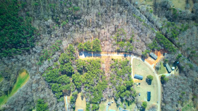 a view of a yard with a tree