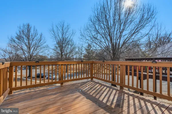 a view of wooden deck
