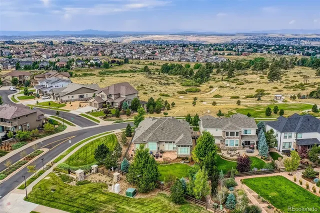 an aerial view of multiple house