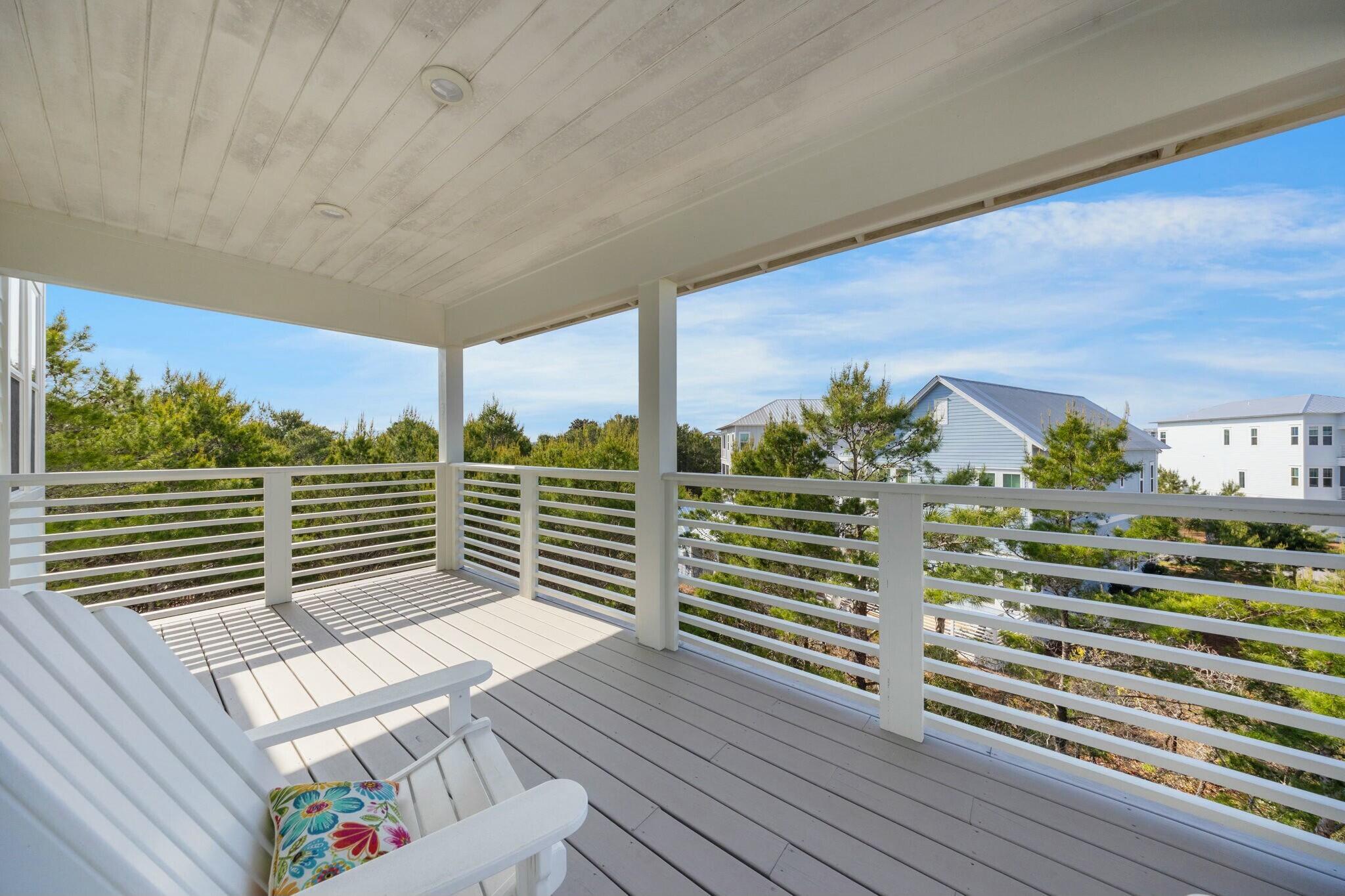 166 Clipper St Inlet Beach Inlet Beach, FL 32461 - Photo 39 of 71 a view of a balcony with wooden floor