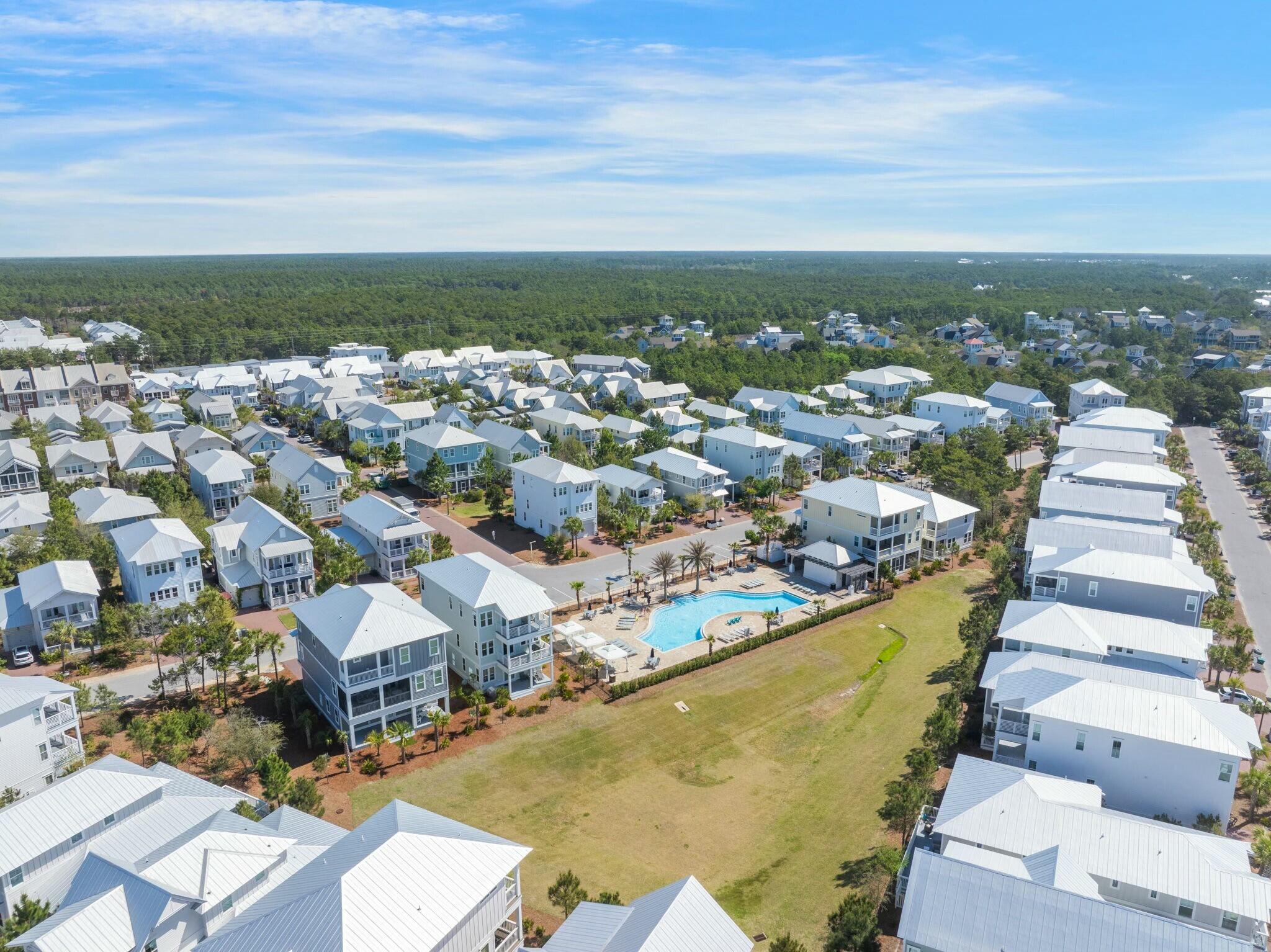 166 Clipper St Inlet Beach Inlet Beach, FL 32461 - Photo 65 of 71 an aerial view of residential houses with outdoor space