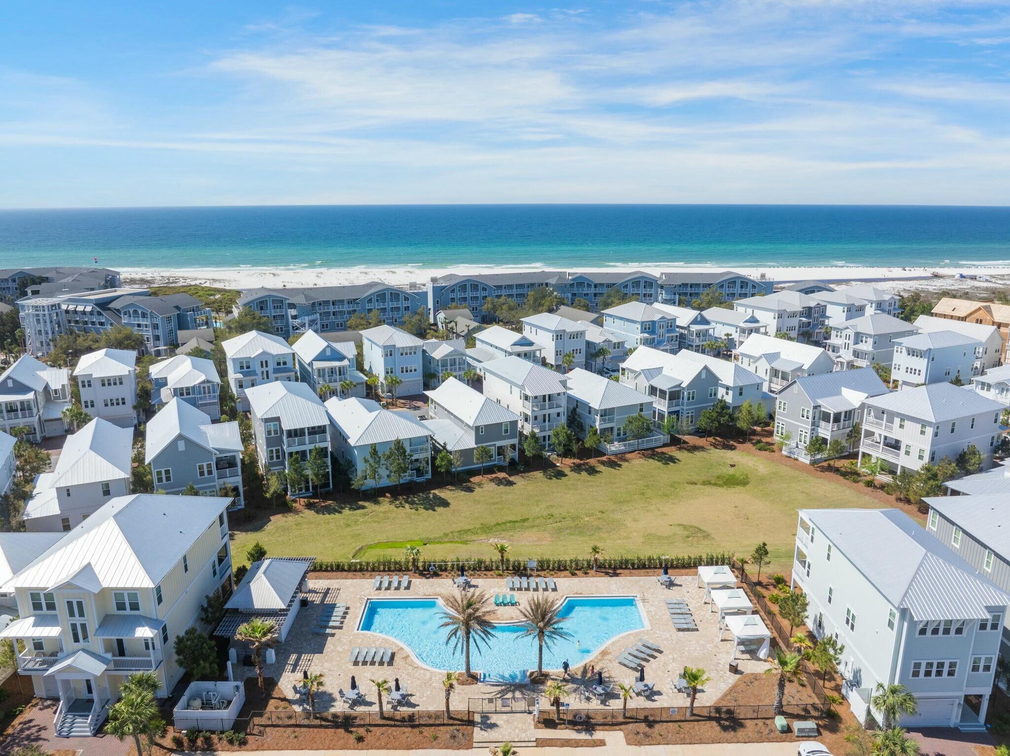 166 Clipper St Inlet Beach Inlet Beach, FL 32461 - Photo 66 of 71 an aerial view of residential houses with outdoor space