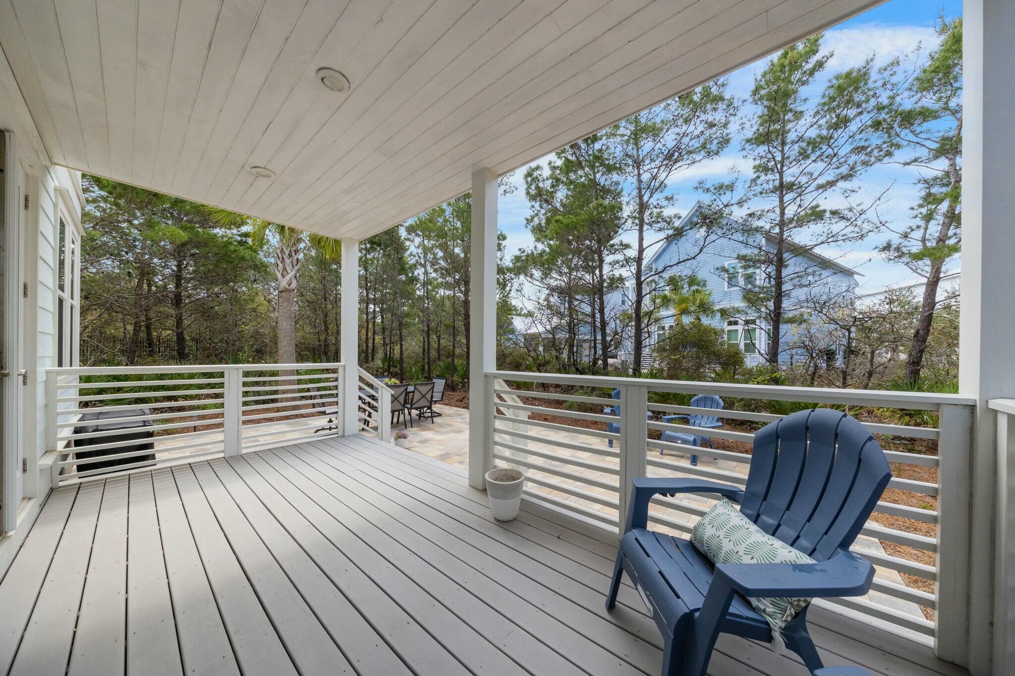 166 Clipper St Inlet Beach Inlet Beach, FL 32461 - Photo 8 of 71 a view of deck with two chairs and wooden floor