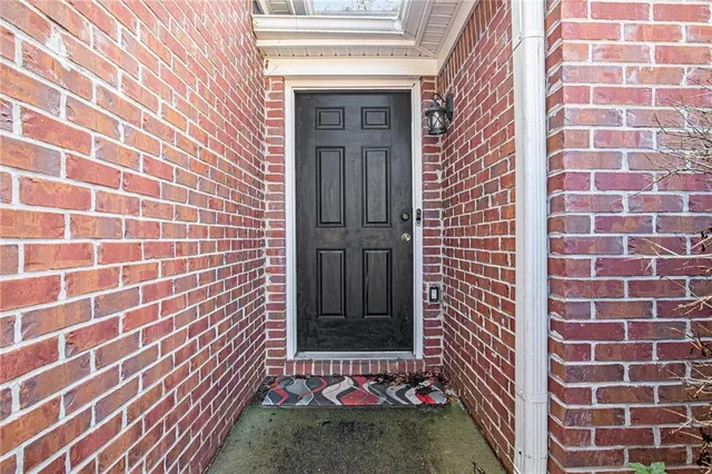 a view of a brick wall