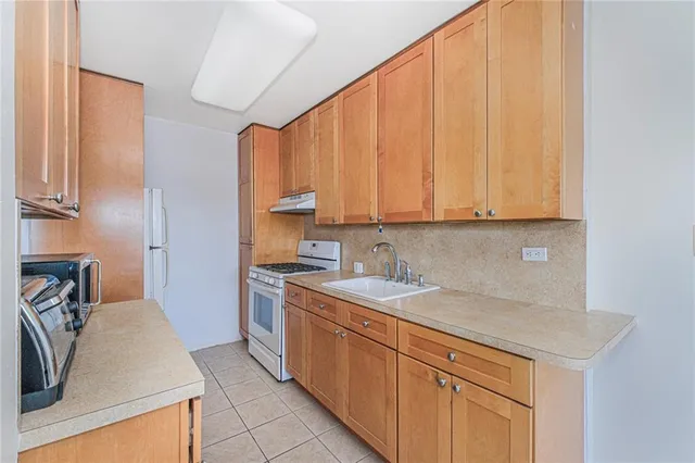 a kitchen with stainless steel appliances granite countertop a sink and a stove
