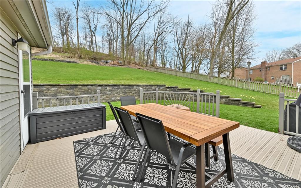 8988 Willoughby Road Pittsburgh, PA 15237 - Photo 23 of 25 a view of a deck with furniture and a yard
