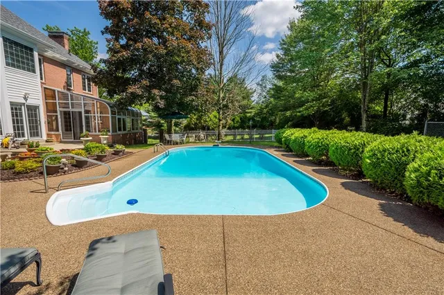 a view of outdoor space yard swimming pool and patio