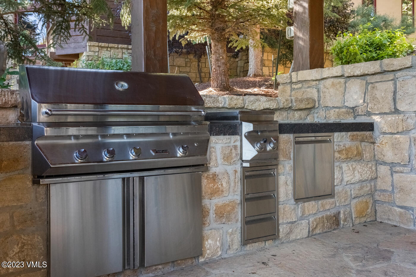 83 Eagle River Road Edwards, CO 81632 - Photo 61 of 64 a view of outdoor kitchen with stainless steel appliances