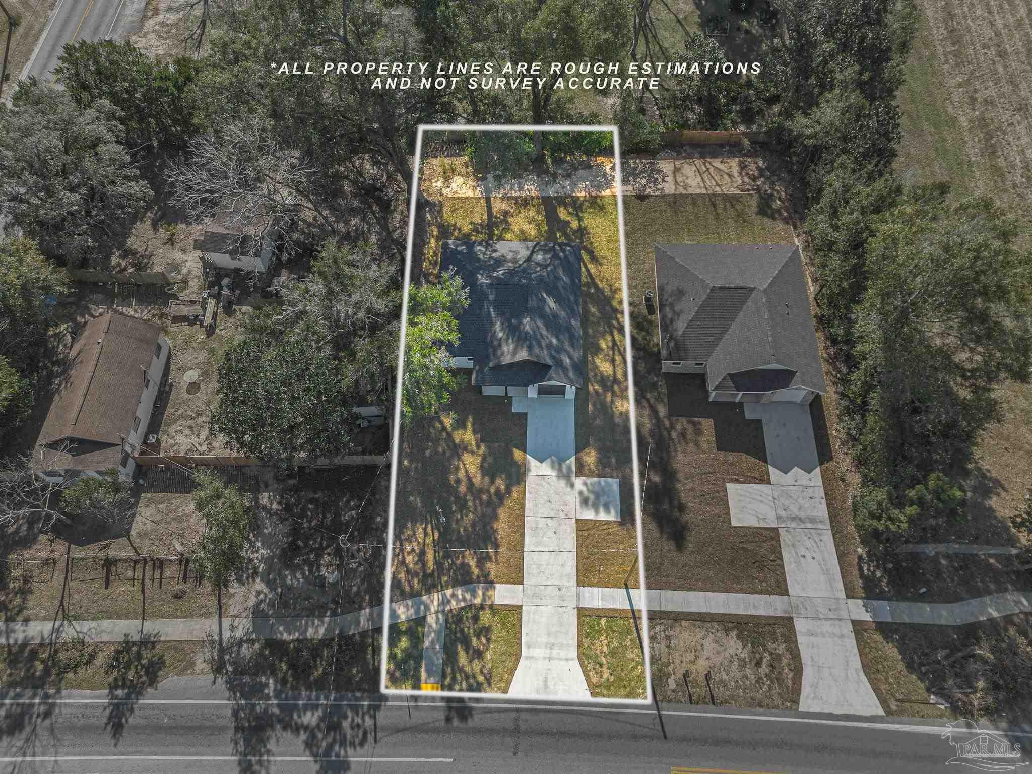5005 Saufley Field Road Pensacola, FL 32526 - Photo 27 of 27 aerial view of a house with a garden