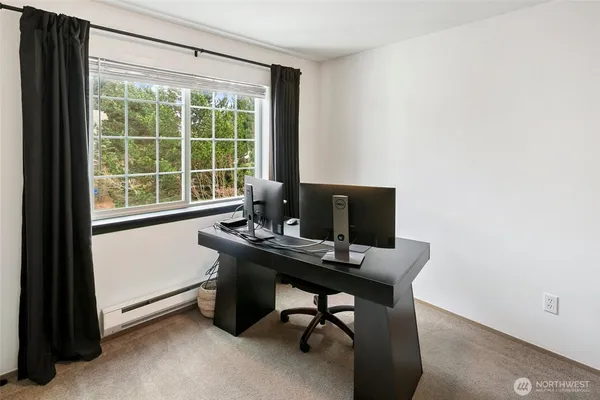 a view of a workspace with a window