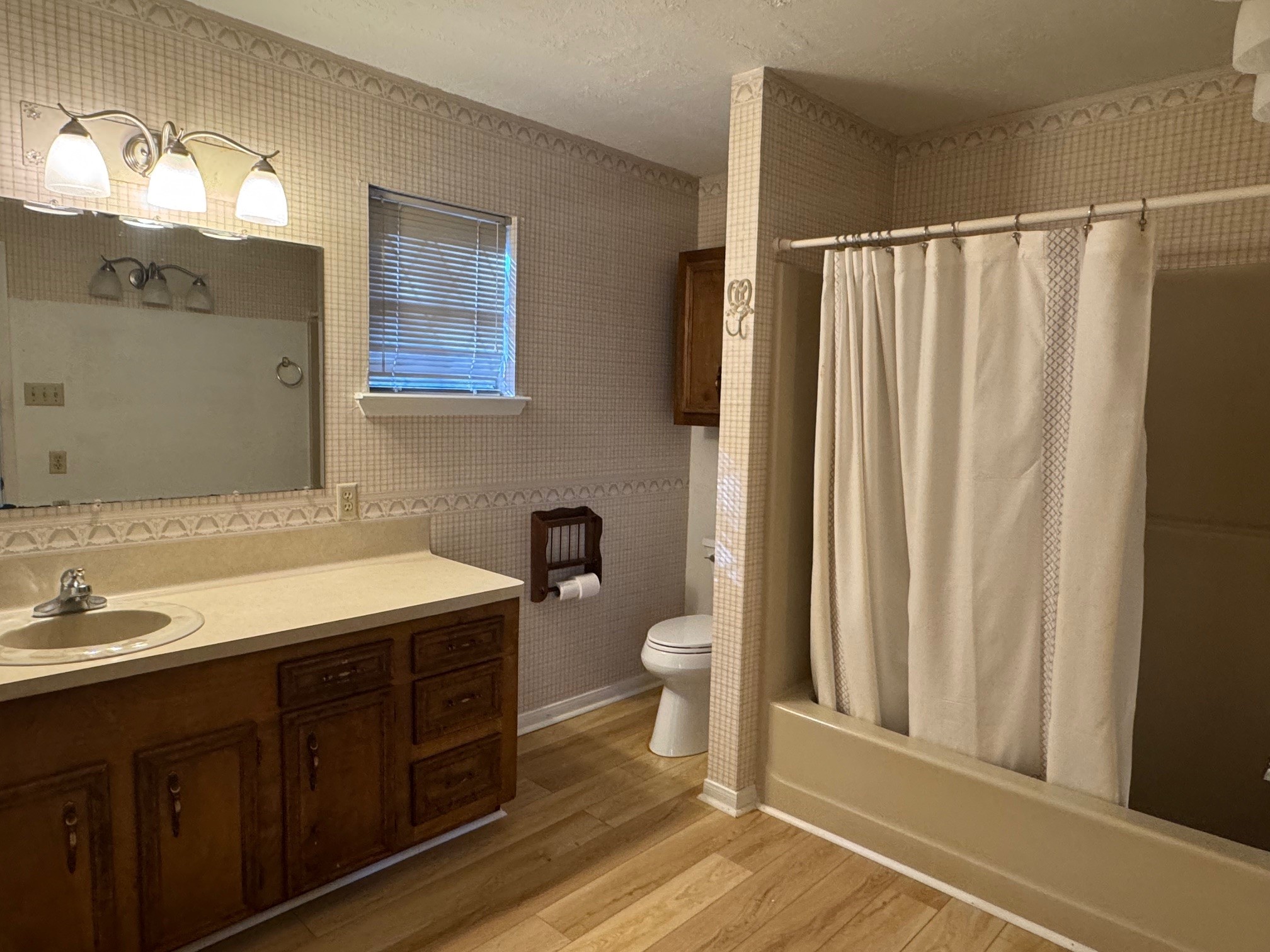 18121 Atkinson Lane Conroe, TX 77384 - Photo 22 of 29 a bathroom with a double vanity sink and a mirror