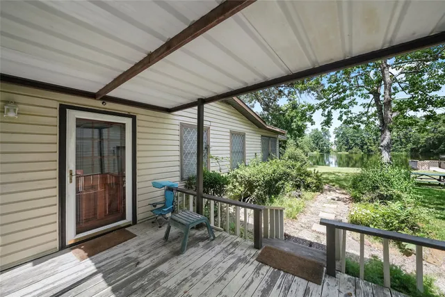 a house view with a seating space