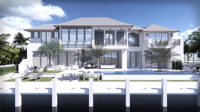 a front view of a building with street view