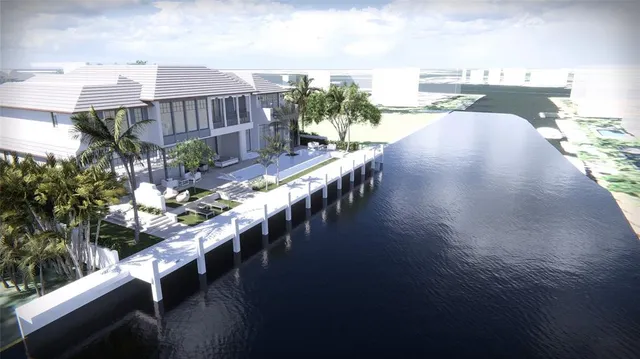 a view of a balcony with wooden floor