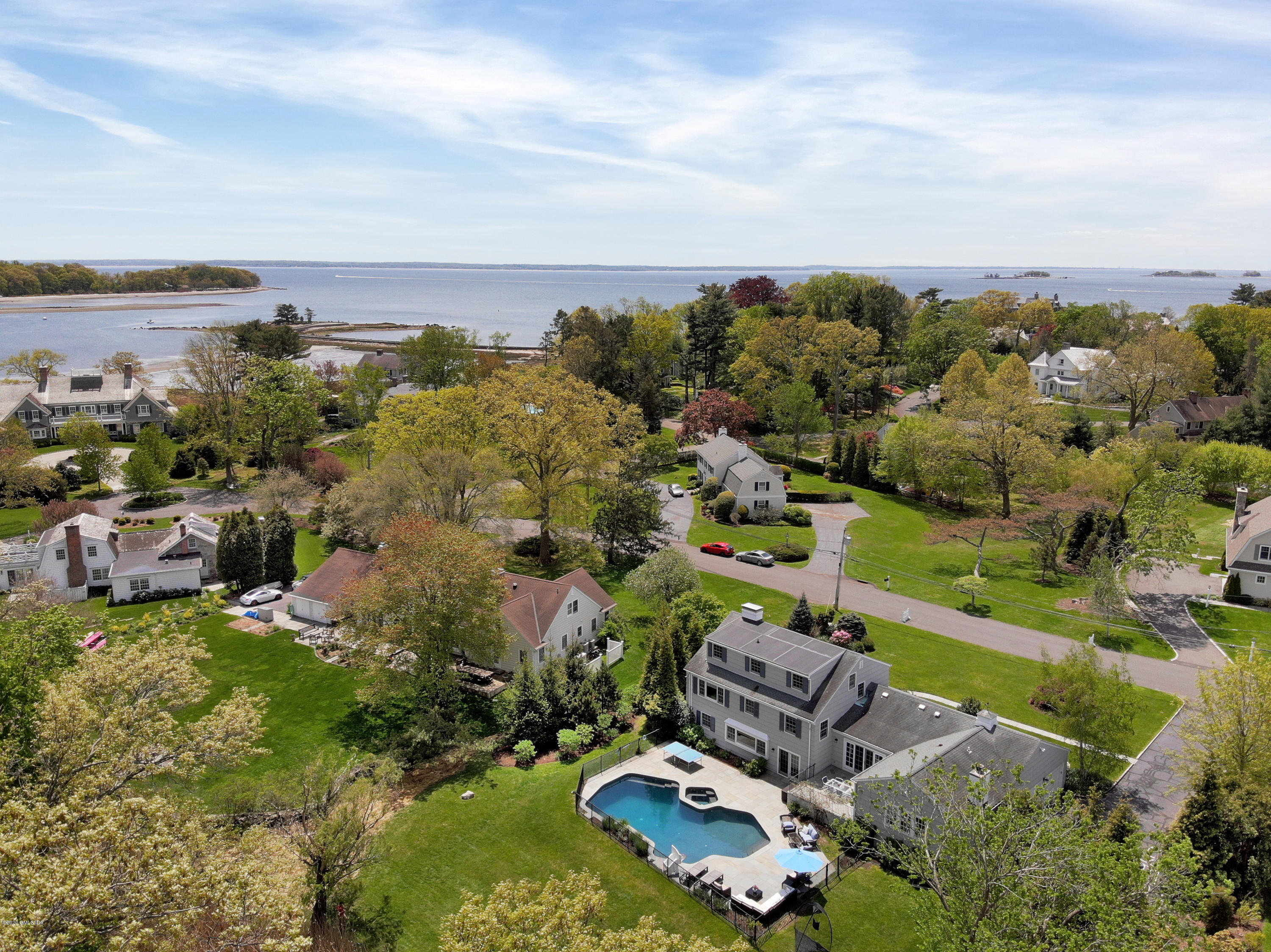 7 Highgate Road Riverside, CT 06878 - Photo 25 of 34 an aerial view of a house with a garden