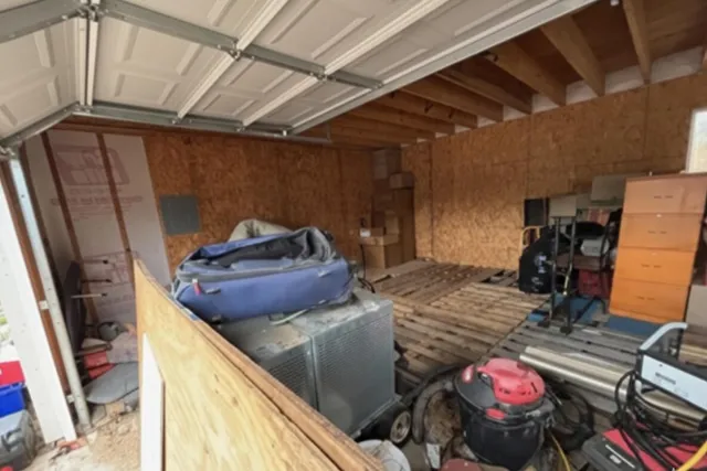 a view of a fountain in the yard