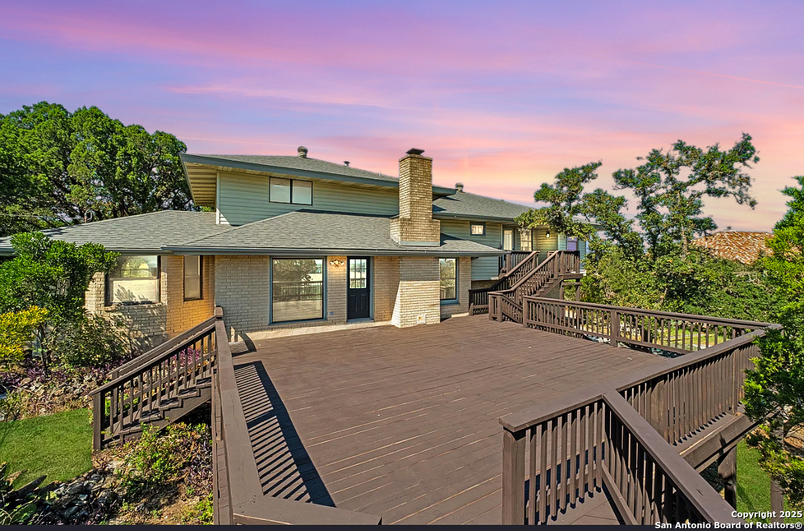 a view of a house with a street