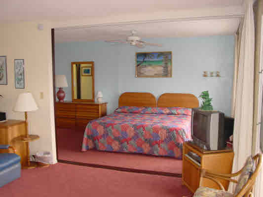 1763 Pe'e Road, Unit 304 Koloa, HI 96756 - Photo 8 of 14 a bedroom with a bed and wooden floor