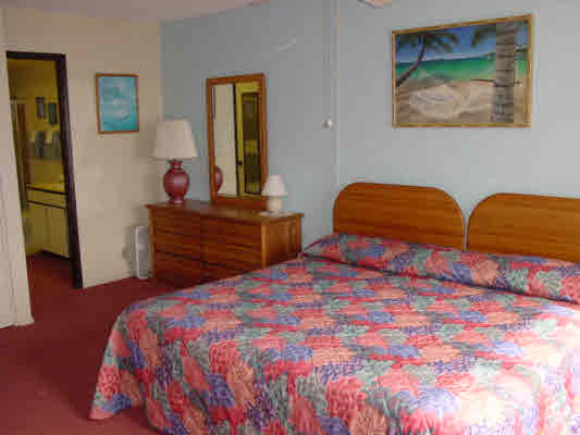 1763 Pe'e Road, Unit 304 Koloa, HI 96756 - Photo 9 of 14 a bedroom with a bed and wooden floor