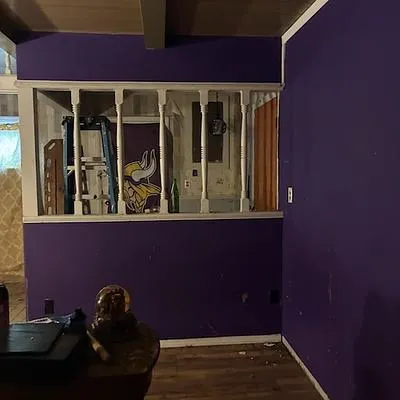 a view of a door of the house