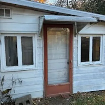 a view of front door of a house