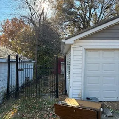 a backyard of a house