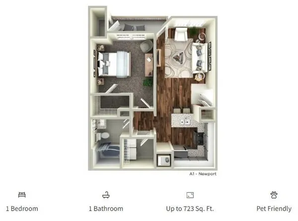 $1,387 | 240 East Belle Isle Road Northeast, Unit 117, Atlanta, GA 30342