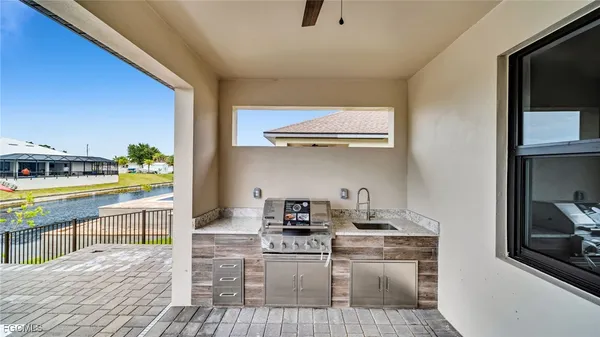a view of a swimming pool and outdoor space