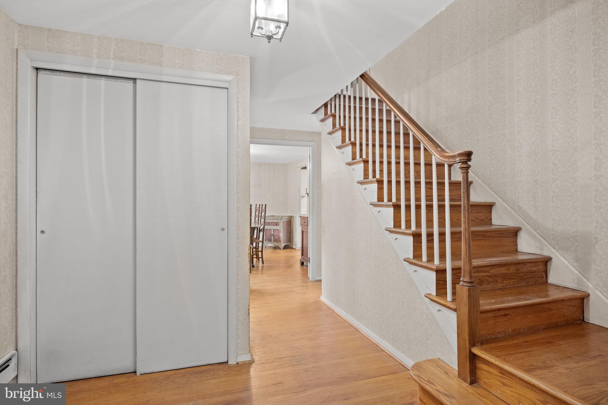 195 Pearl Croft Road Cherry Hill, NJ 08034 - Photo 5 of 38 a view of a hallway with wooden floor and entryway