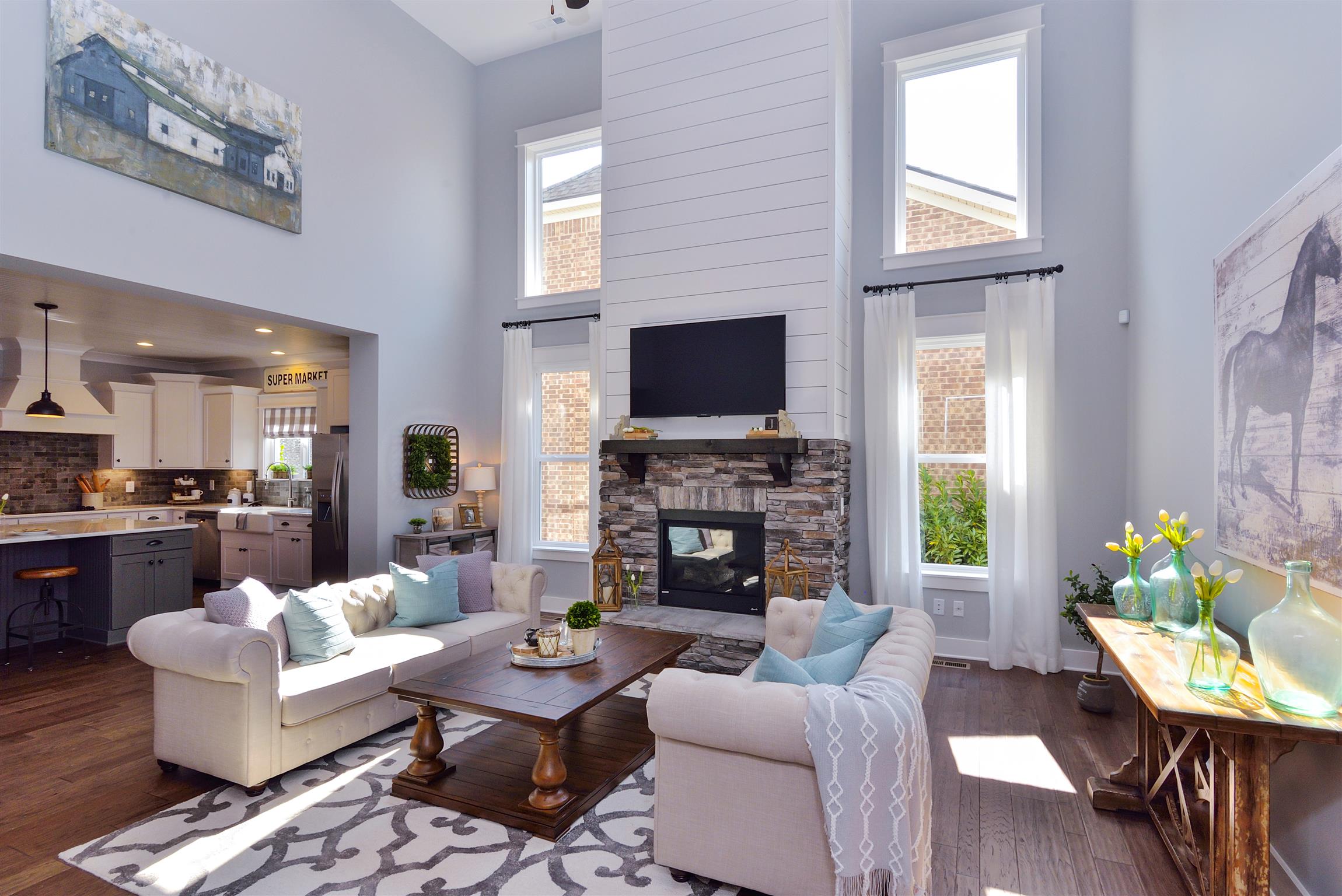 87 Truman Road East Franklin, TN 37064 - Photo 5 of 23 Great room with 19 foot ceilings