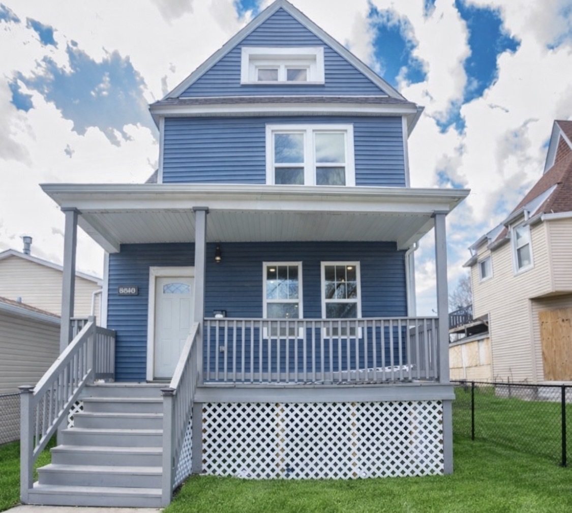 a front view of a house