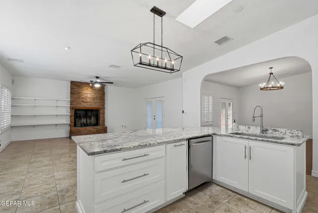 a view of city and mountain