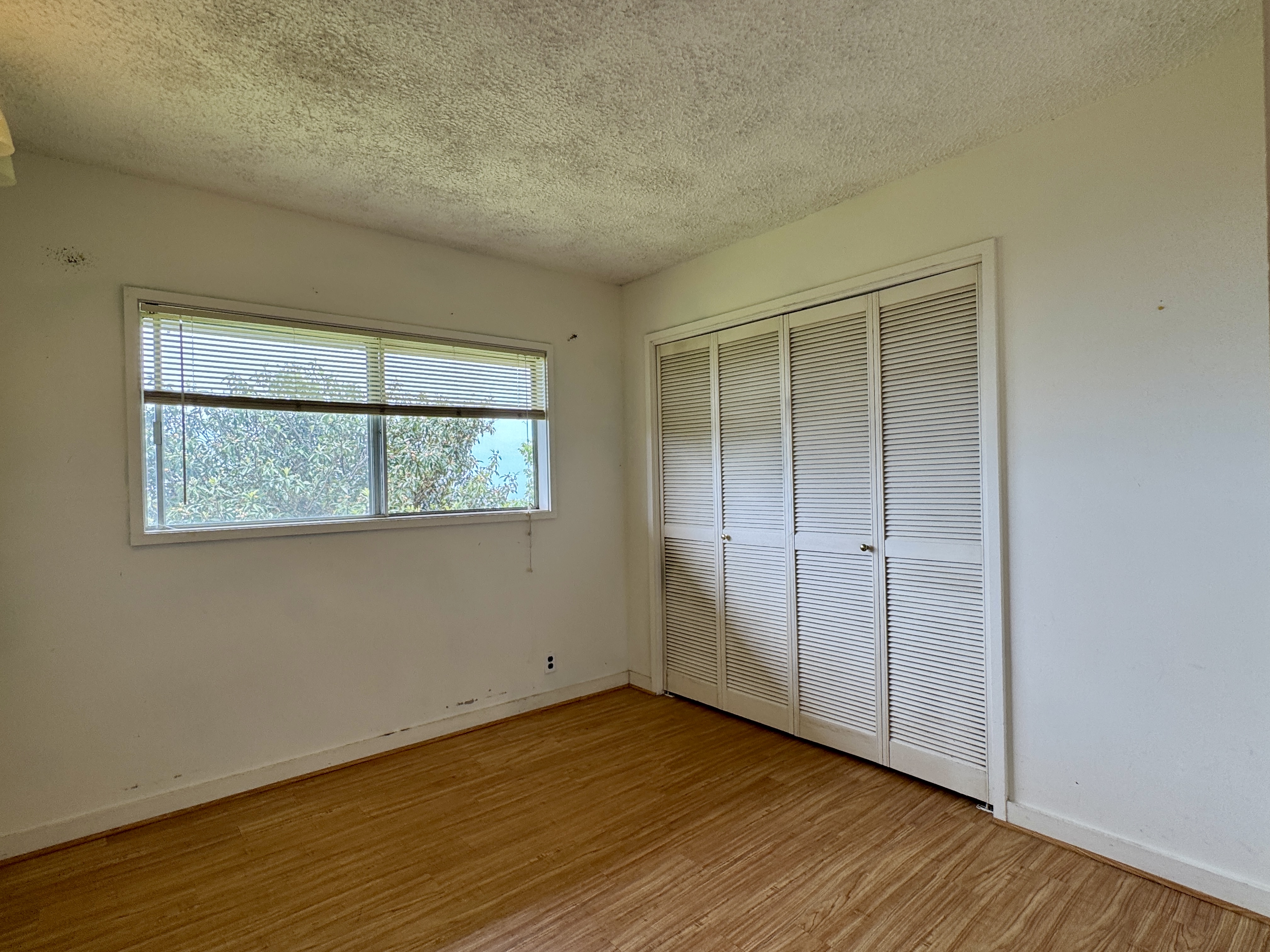 82-1226 Kinue Road Captain Cook, HI 96704 - Photo 8 of 28 an empty room with wooden floor closet and windows
