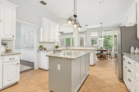 a kitchen with counter top space and a sink