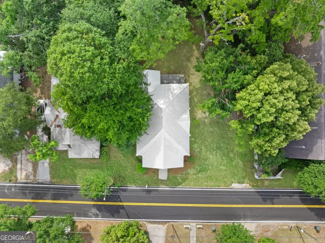 an aerial view of multiple house