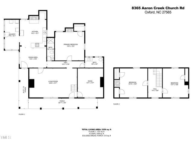$379,000 | 8365 Aaron Creek Church Road, Oxford, NC 27565