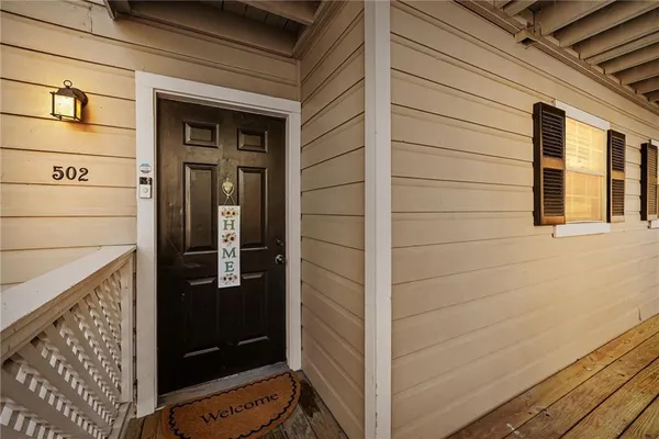 a view of front door of house
