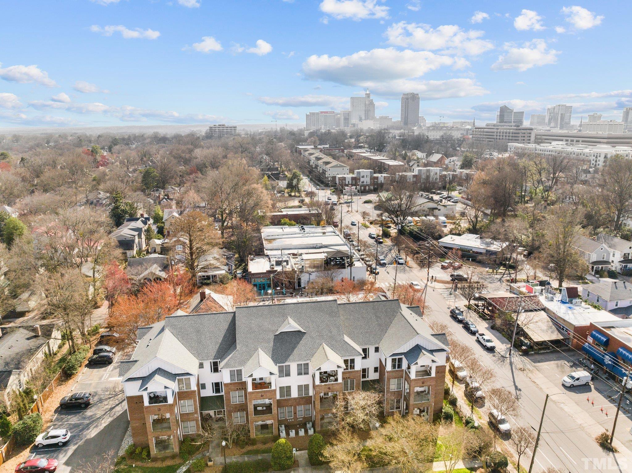 710 North Person Street, Unit 202 Raleigh, NC 27604 - Photo 2 of 33 an aerial view of a city