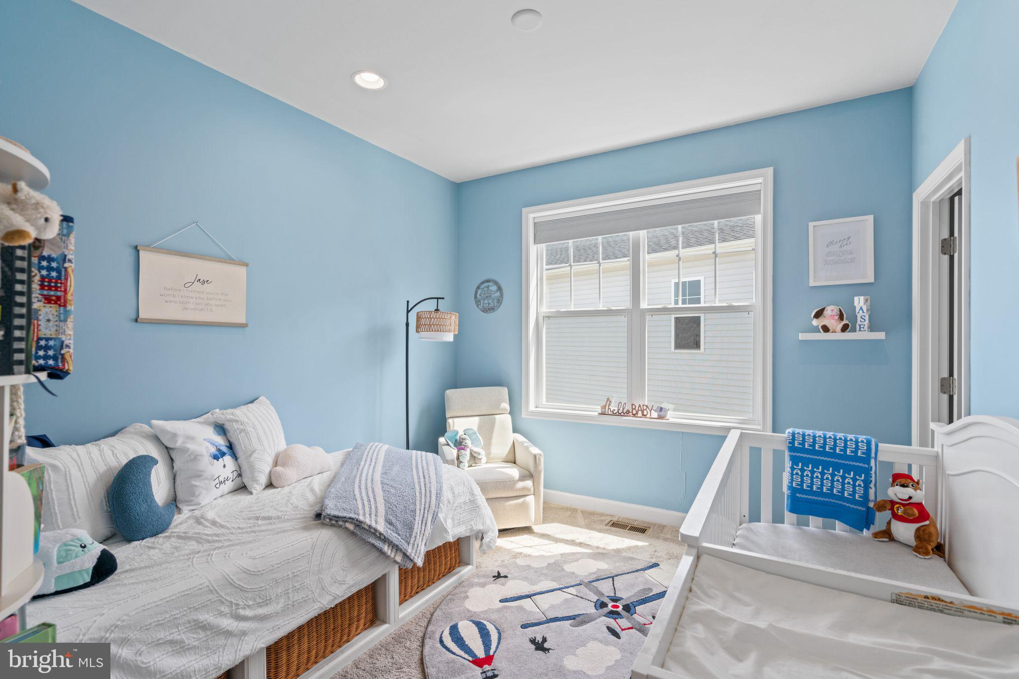 2916 Quarry Circle Odenton, MD 21113 - Photo 35 of 60 Serene blue nursery with playful accents.